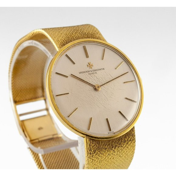 Vacheron Constantin Men's 18k Gold Mechanical Watch w/ Original Mesh Band - Picture 3 of 9